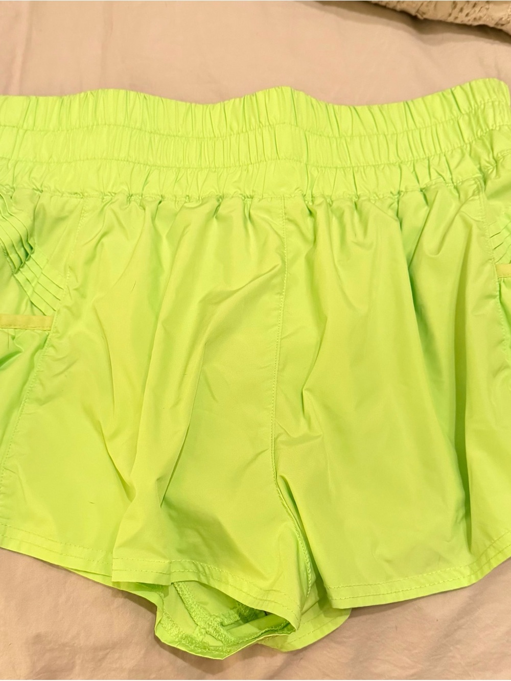 FP Movement by Free People Neon Lime Green Athletic Shorts